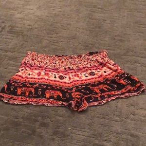 Elephant print shorts